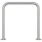 Stainless steel hoop |  48 mm | for casting in concrete | without cross bar | total width 800 mm | To be fixed by plugs